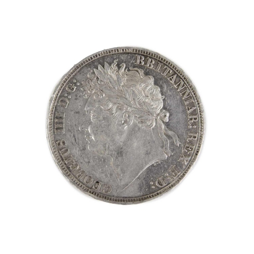 199K - George IV crown 1822 An encapulated 1822 secondo crown VF+ grade. Some light scratching and minor ed... 