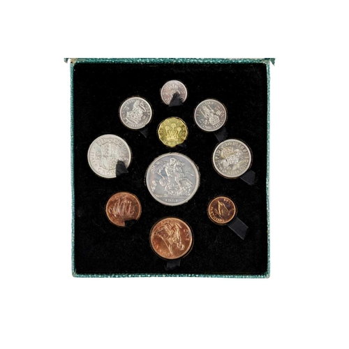 199M - Royal Mint 1951 cased proof coin set A bright proof 1951 proof Royal Mint complete set from 1/4d to ... 