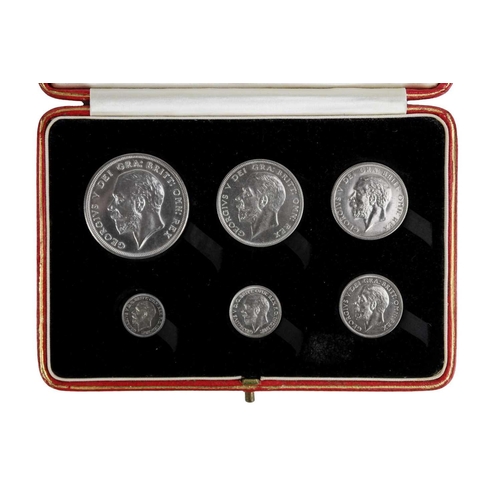 199P - Royal Mint 1927 cased proof coin set of 5 coins A bright proof 1927 Royal Mint set of five coins fro... 