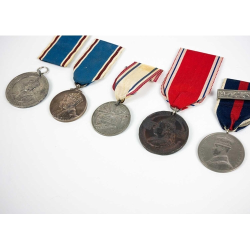 208 - Commemorative Royalty Related Medals - (4) & Railway Interest Medal (1) Comprising: Official Coronat... 