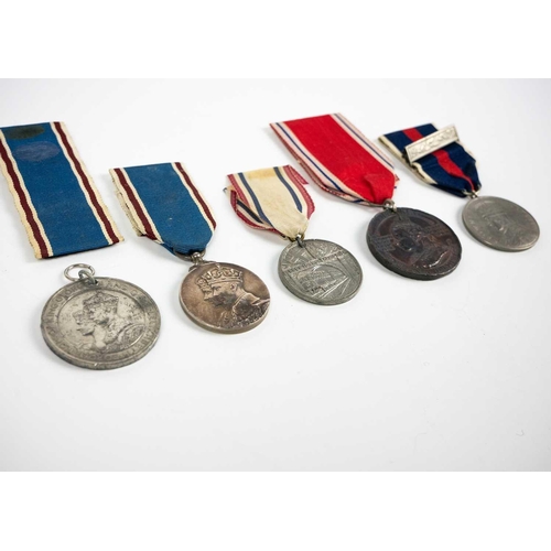 208 - Commemorative Royalty Related Medals - (4) & Railway Interest Medal (1) Comprising: Official Coronat... 