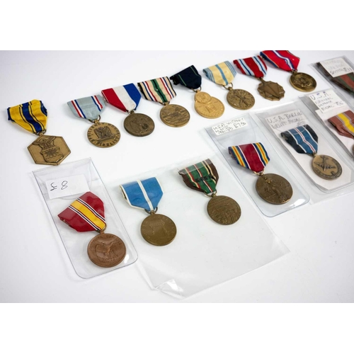 217 - USA Military Medals (x15) A collection of 15 virtually all different USA medals from World War 2 onw... 