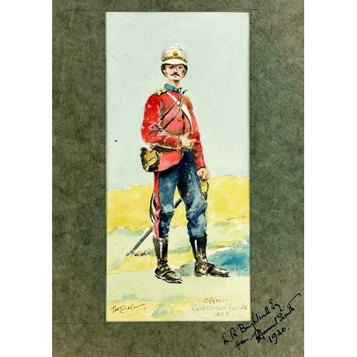 242 - Military Coldstream Guards and Hawker Aeroplanes artwork (x2) - total 3 items Comprising: 1: Signed ... 