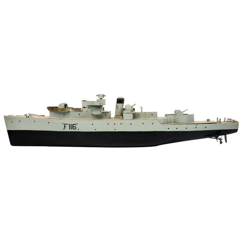 243 - Model of HMS Amethyst (F116) - Yangtse River Incident 1949 A simplified model of HMS Amethyst - a mo... 