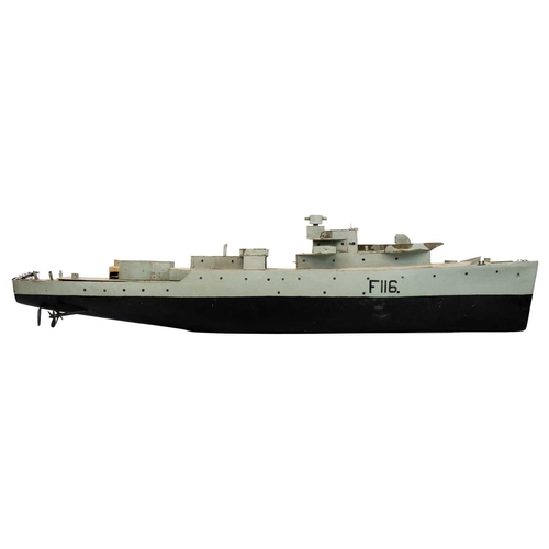 243 - Model of HMS Amethyst (F116) - Yangtse River Incident 1949 A simplified model of HMS Amethyst - a mo... 