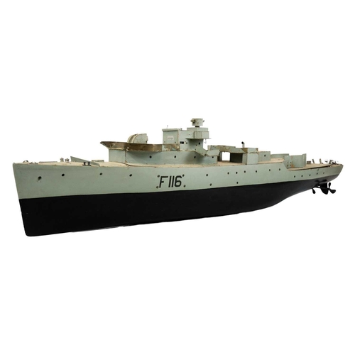 243 - Model of HMS Amethyst (F116) - Yangtse River Incident 1949 A simplified model of HMS Amethyst - a mo... 