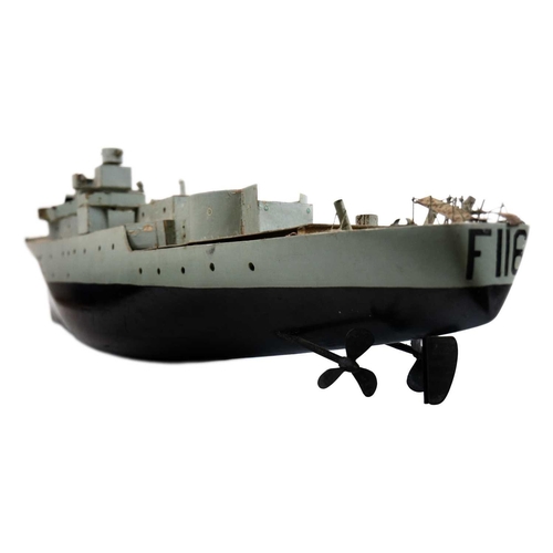 243 - Model of HMS Amethyst (F116) - Yangtse River Incident 1949 A simplified model of HMS Amethyst - a mo... 