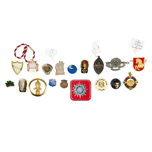 254 - Medallions, Badges, Fobs - various subjects Comprising: 1: A lidded wooden box containing two bags c... 