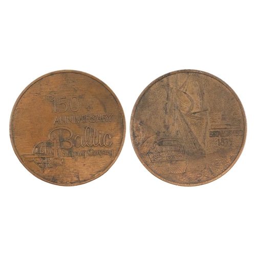 254 - Medallions, Badges, Fobs - various subjects Comprising: 1: A lidded wooden box containing two bags c... 