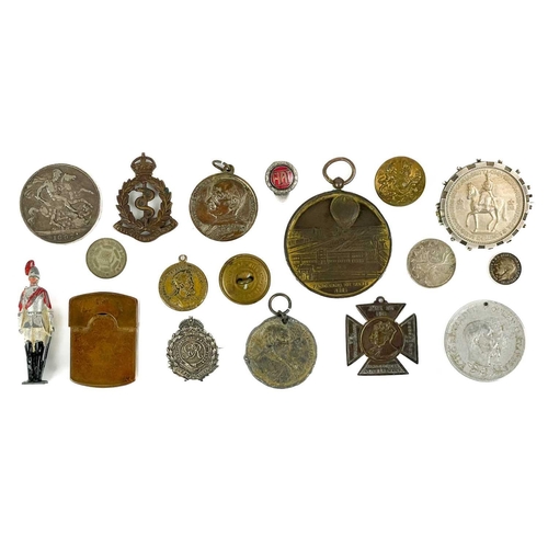 256 - Medallion, Coins and miscellaneous Comprising: 1: A gilt bronze medallion (diameter 5.1cm) commemora... 