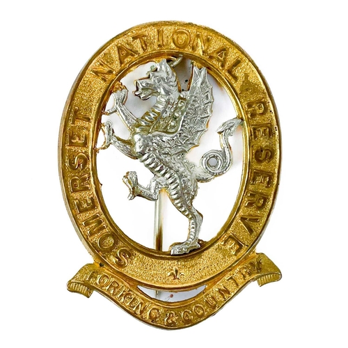 258 - Military: Somerset National Reserve Badge plus sundry military items An unusual Somerset National Re... 