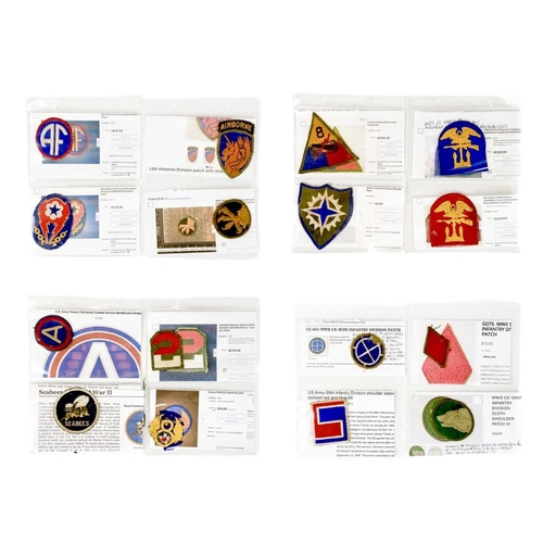 263 - USA - Second World War Military Patches (x18) A collection of second world war USA patches apparentl... 