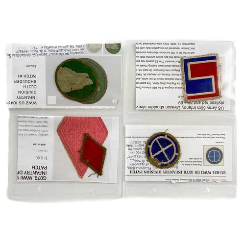 263 - USA - Second World War Military Patches (x18) A collection of second world war USA patches apparentl... 