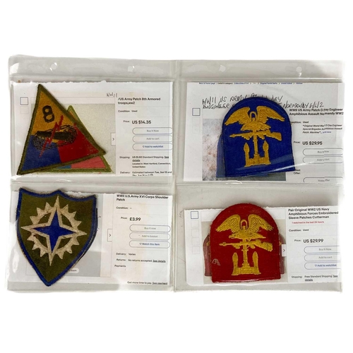 263 - USA - Second World War Military Patches (x18) A collection of second world war USA patches apparentl... 