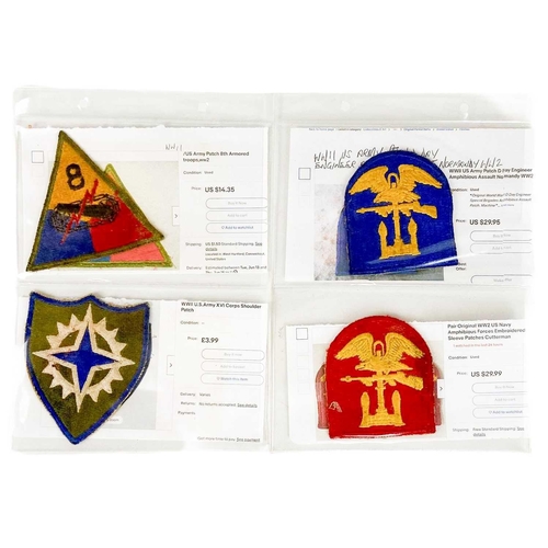 263 - USA - Second World War Military Patches (x18) A collection of second world war USA patches apparentl... 