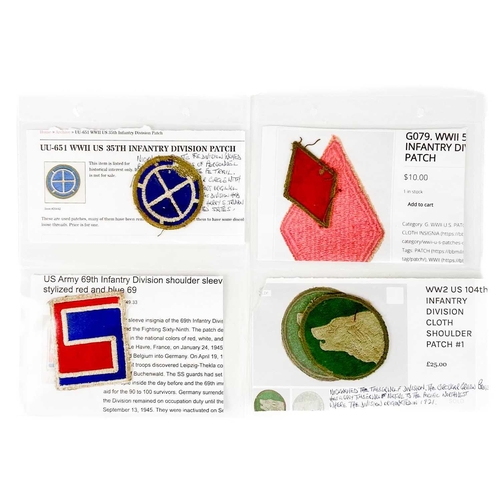 263 - USA - Second World War Military Patches (x18) A collection of second world war USA patches apparentl... 