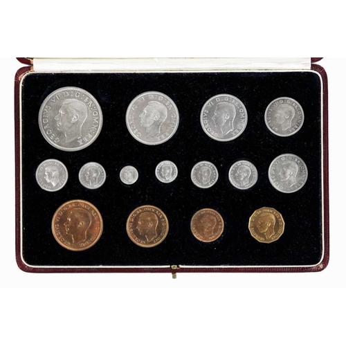 27 - 1937 Royal Mint Coronation Specimen Coins set A complete 1/4d to 5/- set of 1937 Coronation coins pl... 