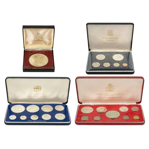 35 - Silver Proof British Commonwealth coin sets: Bahamas, British Virgin Islands & Jamaica Comprising: 1... 