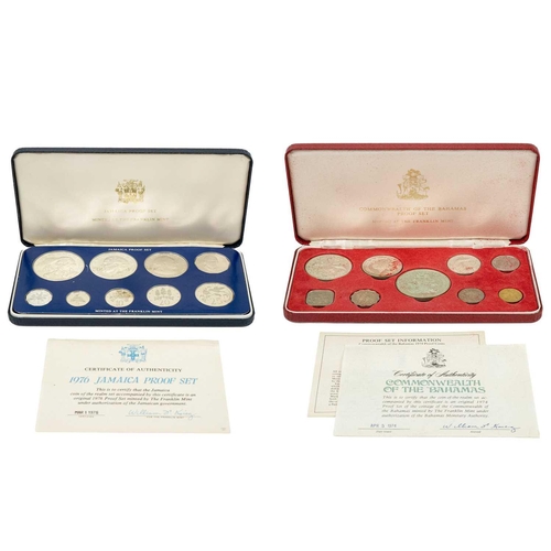 35 - Silver Proof British Commonwealth coin sets: Bahamas, British Virgin Islands & Jamaica Comprising: 1... 