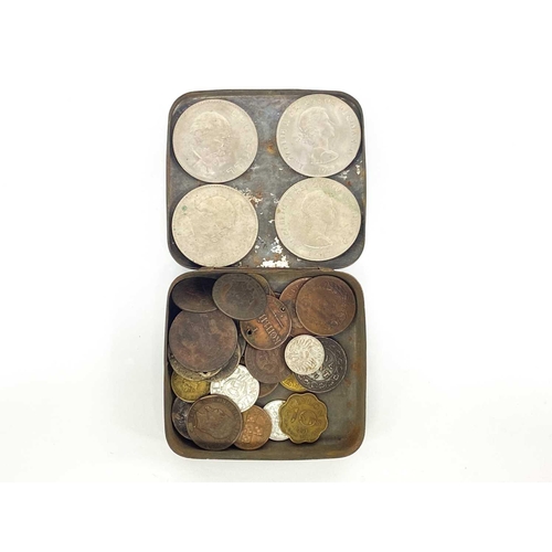 41 - 1900 Queen Victoria Boer War Gift Tin plus Georgian and later coinage Comprising: 1: A 1900 Boer War... 