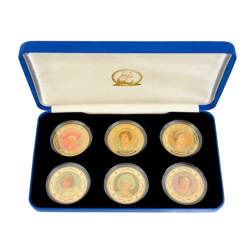 54 - GB and Foreign crown sized coins and medallions including silver with aluminum coin case Comprising:... 