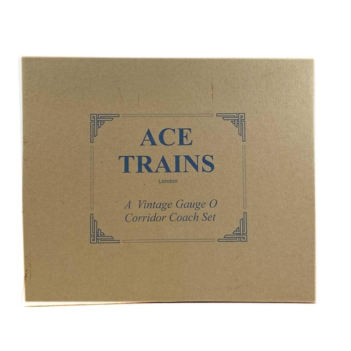 618 - O Gauge Ace Trains BR Crimson & Cream Mark1 boxed set of 3 coaches Comprising 2 x 2nd class Nos. 210... 