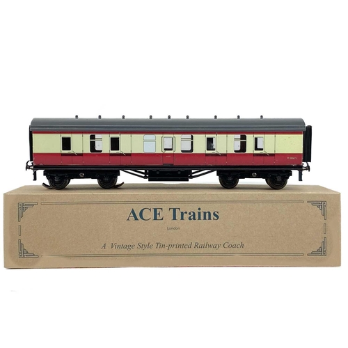 619 - O Gauge Ace Trains BR Crimson & Cream C5 BRK boxed coach Comprising Guards / Luggage Coach No. 80675... 