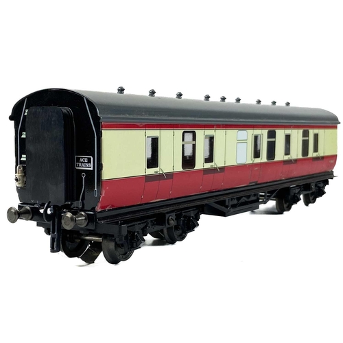 619 - O Gauge Ace Trains BR Crimson & Cream C5 BRK boxed coach Comprising Guards / Luggage Coach No. 80675... 