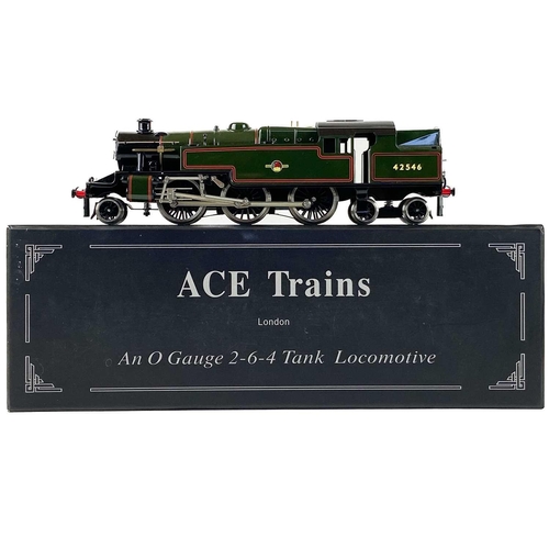 621 - O Gauge Ace Trains Stanier 2-6-4 tank in late BR lined green livery Comprising mint boxed 2-6-4 tank... 