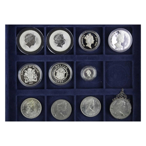 63 - Silver proof crown size / Britannia and coins Comprising sterling or better grade silver proof coins... 