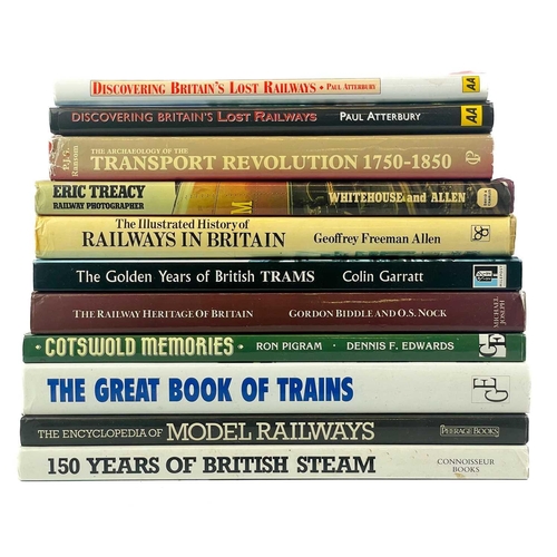 678 - Transport - Railway Books - various (x in excess of 60 books) Comprising one box and a plastic baske... 