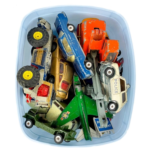 703 - Diecast toys - Dinky, Corgi, Lesney Wire basket containing quantity of cars etc., including Dinky fi... 