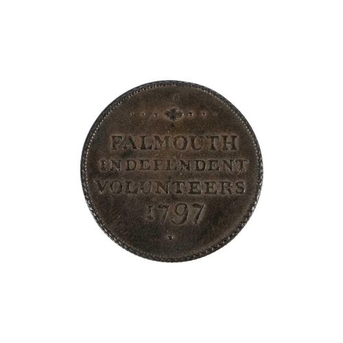 84 - Cornish Interest: 1797 Falmouth Independent Volunteers halfpenny token A circa VF grade 1797 Falmout... 