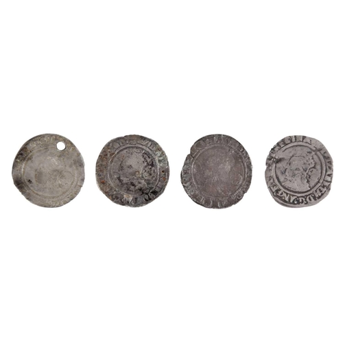 95 - Elizabeth I hammered 6ds x4 Four dated coins, all worn, one holed but in collectable condition 1570 ... 