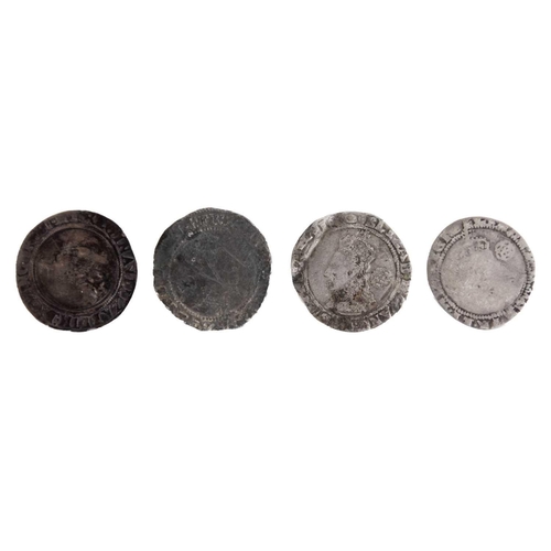 96 - Elizabeth I hammered 6ds x 4 Four dated coins, all worn, some dates un-clear. Two probably 1590s, on... 