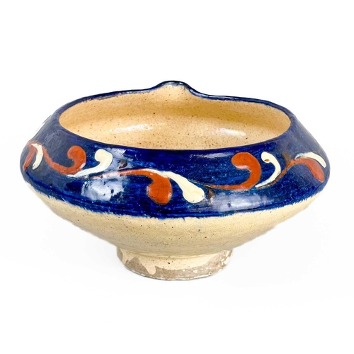 126 - Bernard LEACH (1887-1979) An early, circa 1923, footed bowl with turned-in rim and lip, cream crackl... 