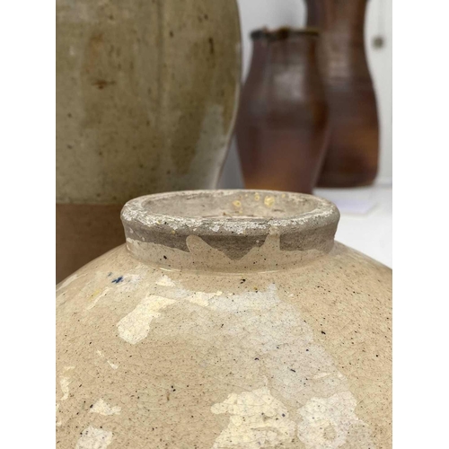126 - Bernard LEACH (1887-1979) An early, circa 1923, footed bowl with turned-in rim and lip, cream crackl... 