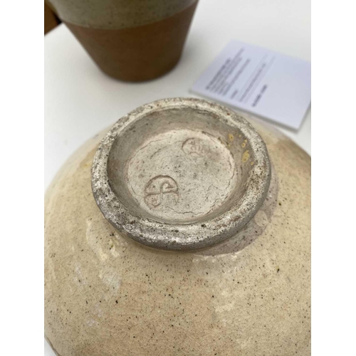 126 - Bernard LEACH (1887-1979) An early, circa 1923, footed bowl with turned-in rim and lip, cream crackl... 