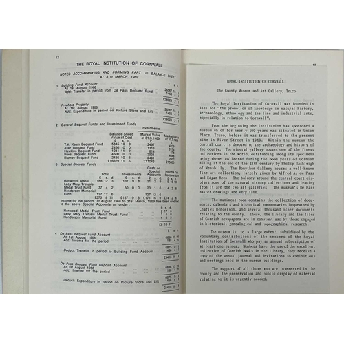 134 - Journal of the Royal Institution of Cornwall Publications date from 1843 - 2017, dates include 1843,... 