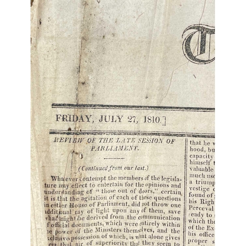 137 - 'The West Briton and Cornwall Advertiser,' No.2 Friday the 27th of July and No.3 Friday August the 3... 