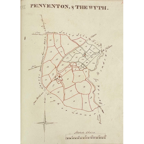 148 - (Important Cornish manuscript) 'Plans of the whole Parish of Sithney, in Cornwall. 1824' MS survey o... 