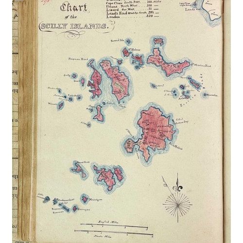 148 - (Important Cornish manuscript) 'Plans of the whole Parish of Sithney, in Cornwall. 1824' MS survey o... 