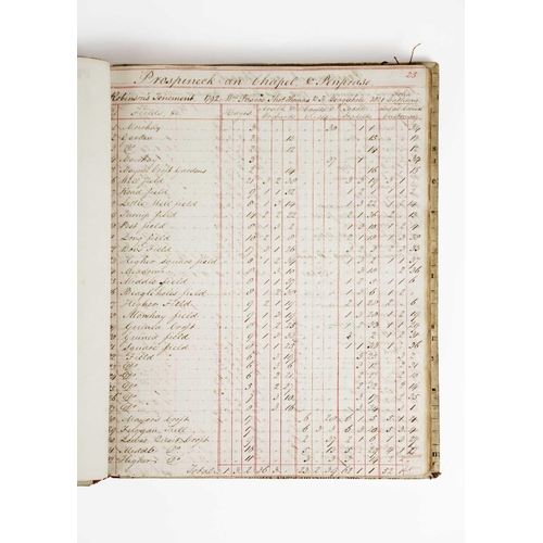 148 - (Important Cornish manuscript) 'Plans of the whole Parish of Sithney, in Cornwall. 1824' MS survey o... 