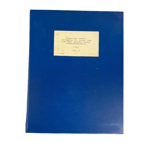 156 - Torpoint Ferry Interest. Carew-Pole Papers Correspondence, plans, surveys etc for a new ferry, 1893-... 