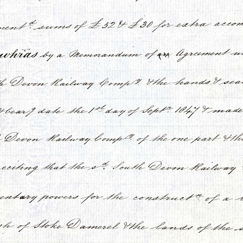 159 - Cornwall Railway interest. Carew-Pole Papers. Three vols of bound letters and indentures. Vol I-'Two... 