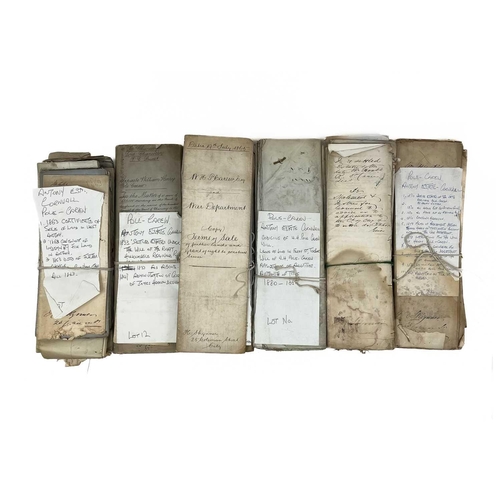 160 - Carew Pole papers. A large collection of indentures, leases, wills, &c. &c. Mostly on the estate of ... 