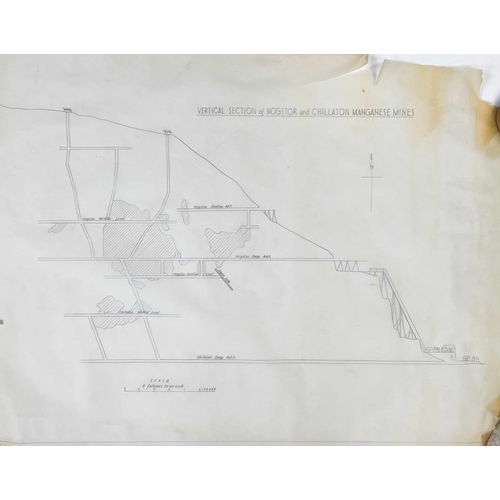 162 - 'Devon Great Consols. Longitudinal Section on the Main Lode,' Kell Brothers Lithographers Showing Wh... 