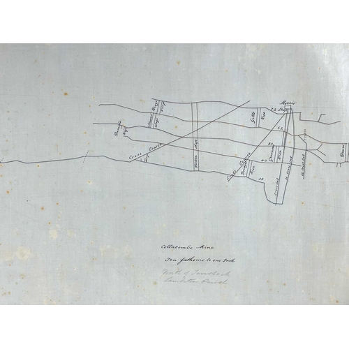 162 - 'Devon Great Consols. Longitudinal Section on the Main Lode,' Kell Brothers Lithographers Showing Wh... 