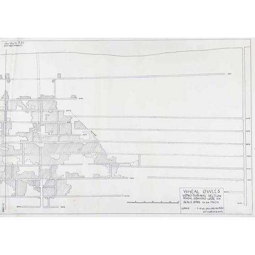 163 - Botallack Mine, St Just, Cornwall.  Facsimile prints. Surveys and plans Wheal Owles Plan & Longitudi... 