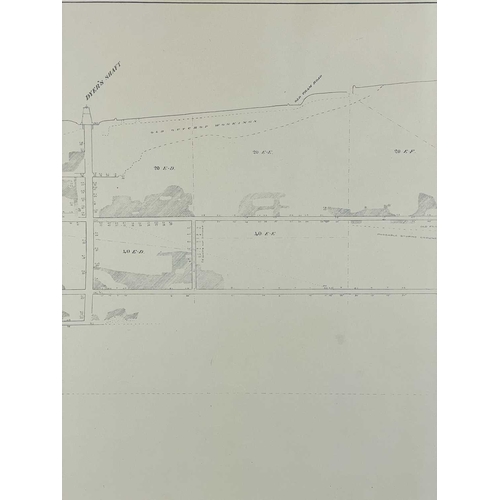 165 - 'Ding Dong Mine, Tavistock,' Hand drawn cross sectional of Dyers Shaft on tracing paper, scale 1 inc... 